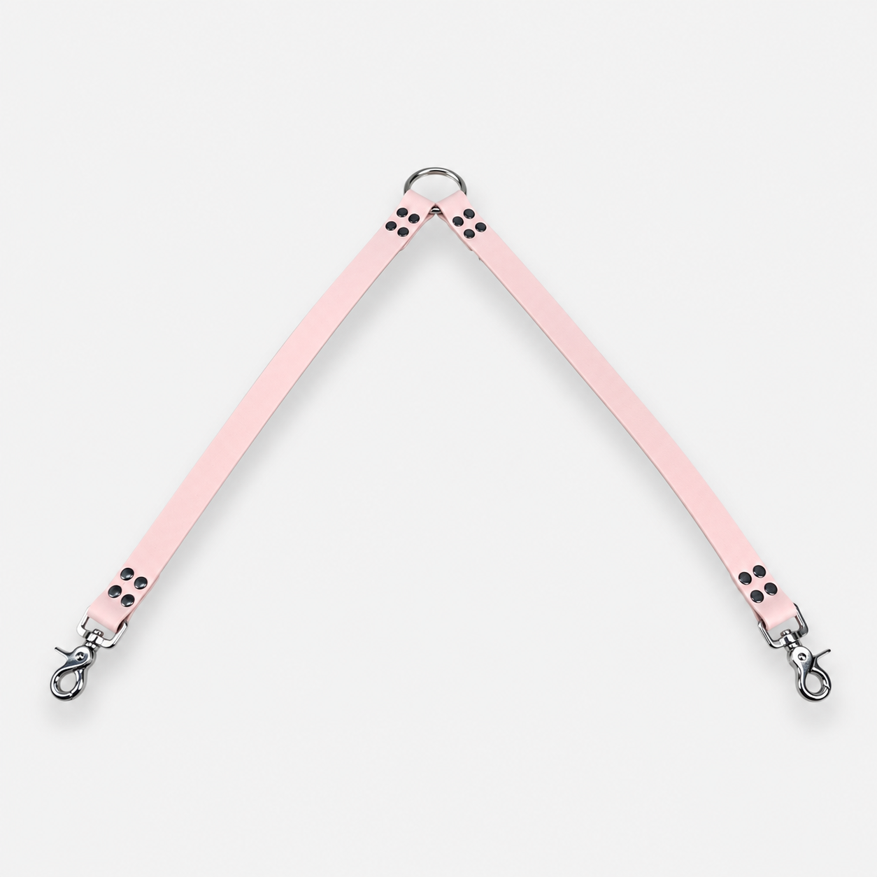 Coupleur de laisse pour chien rose baby pink 25mm waterproof fait main à Marseille — L'Atelier du Chien Français