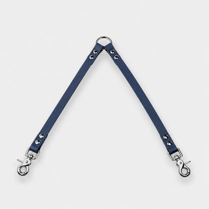 Coupleur de laisse pour chien bleu nuit 16mm waterproof fait main à Marseille — L'Atelier du Chien Français