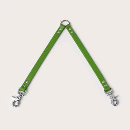 Coupleur de laisse pour chien vert kaki 16mm waterproof fait main à Marseille — L'Atelier du Chien Français
