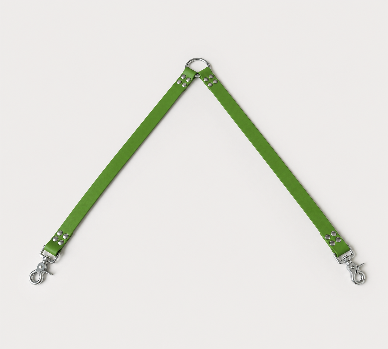 Coupleur de laisse pour chien vert kaki 25mm waterproof fait main à Marseille — L'Atelier du Chien Français