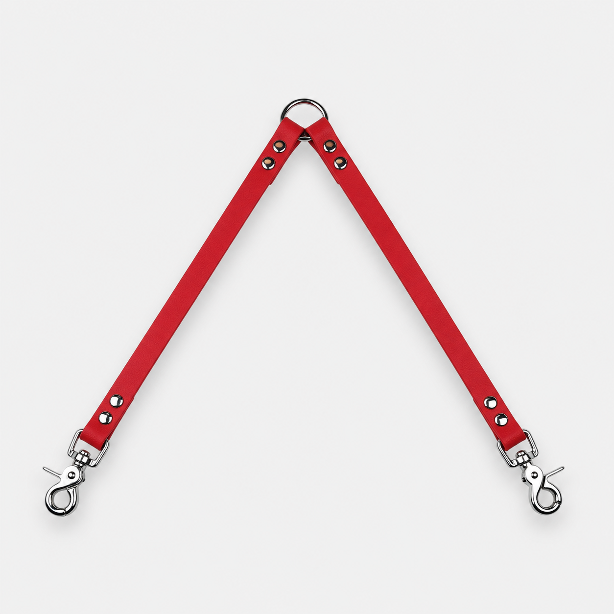 Coupleur de laisse pour chien rouge 16mm waterproof fait main à Marseille — L'Atelier du Chien Français