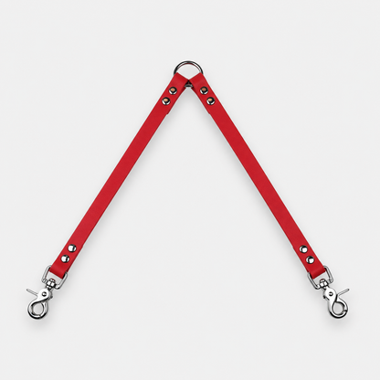 Coupleur de laisse pour chien rouge 16mm waterproof fait main à Marseille — L'Atelier du Chien Français