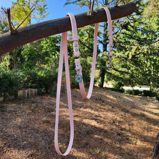 LAISSE BANDOULIERE BABY PINK