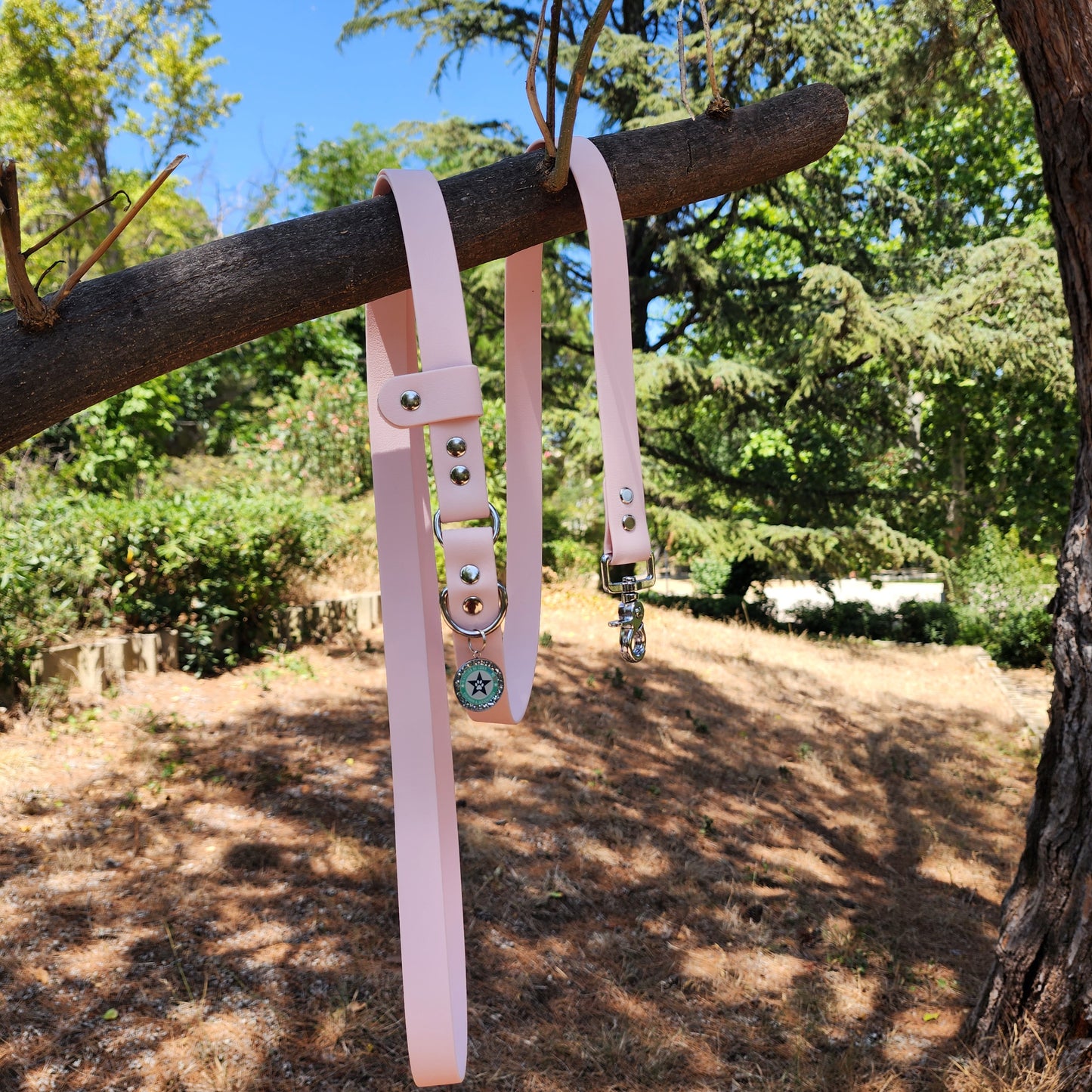 LAISSE BANDOULIERE BABY PINK