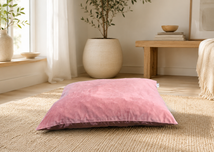 Coussin signature "lili" bois de rose pour chien compactable lavable  fait main à Marseille — L'Atelier du Chien Français