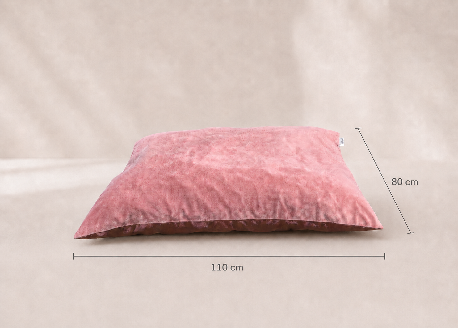 Housse de rechange officielle couleur bois de rose en 110cm par 80cm pour le Coussin Signature "Lili" L'atelier du Chien Français. Velours premium fait main à Marseille