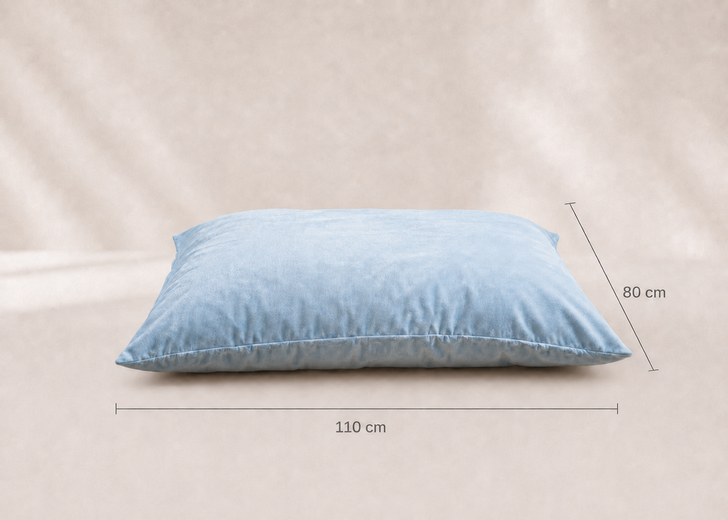 Housse de rechange officielle couleur celadon en 110cm par 80cm pour le Coussin Signature "Lili" L'atelier du Chien Français. Velours premium fait main à Marseille