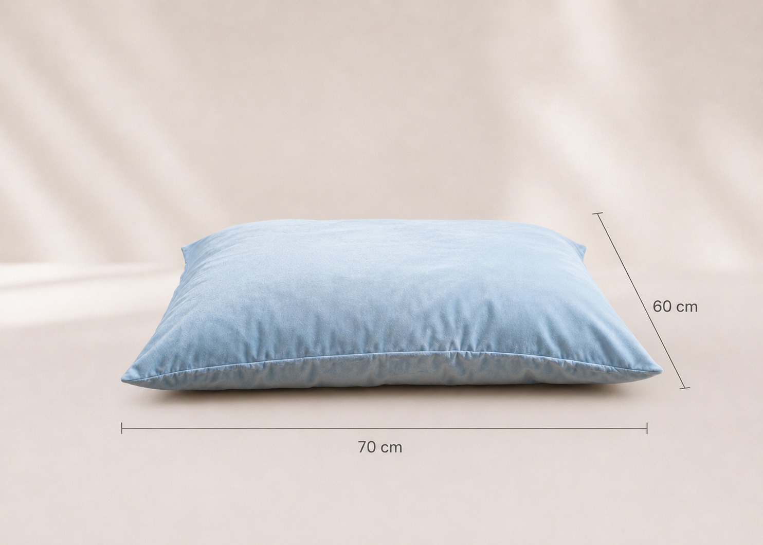 Housse de rechange officielle couleur celadon en 70cm par 60cm pour le Coussin Signature "Lili" L'atelier du Chien Français. Velours premium fait main à Marseille