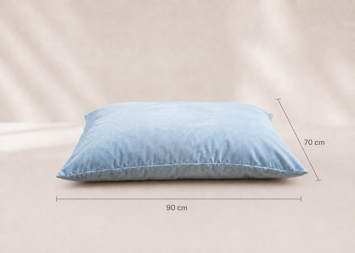 Housse de rechange officielle couleur celadon en 90cm par 70cm pour le Coussin Signature "Lili" L'atelier du Chien Français. Velours premium fait main à Marseille