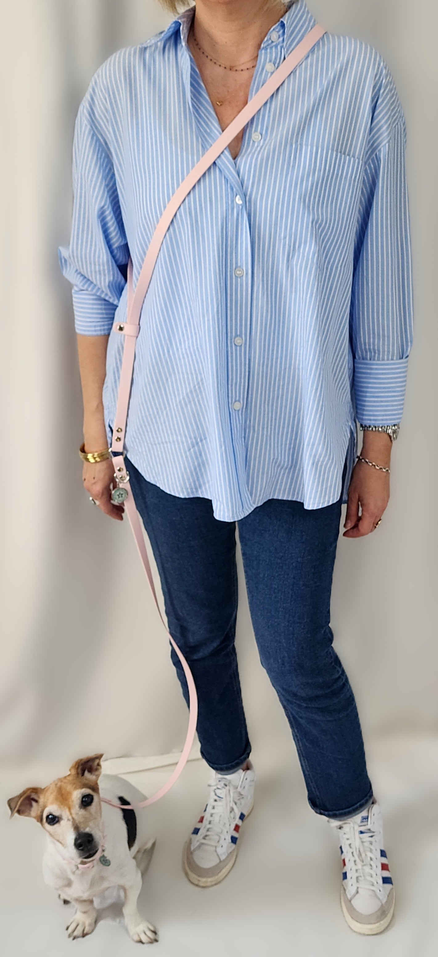 LAISSE BANDOULIERE BABY PINK